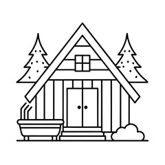 House outline for coloring book