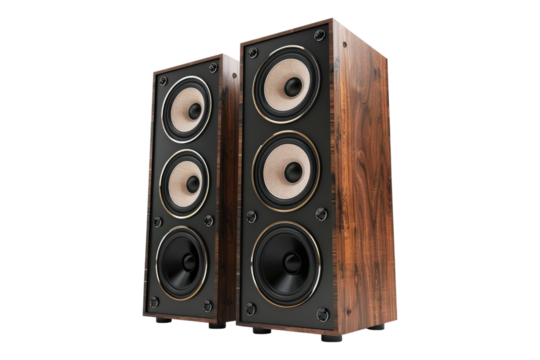 Speakers isolated on transparent background