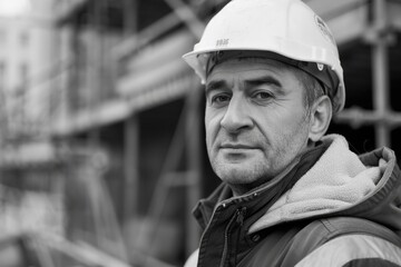Worker at construction site