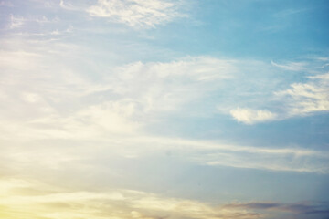 Obraz premium High clouds in the summer sky. Sky background. Meteorological observations of the sky.