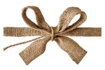 The string tied in a bow for gift isolated on transparent background