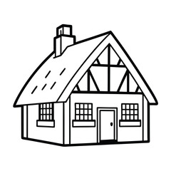 House outline for coloring book