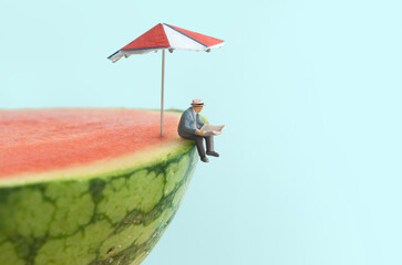 Business man on summer vacation