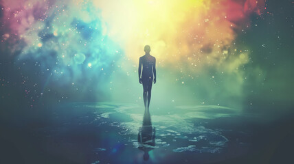 Cosmic Silhouette Over Reflective Water