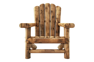 Fototapeta premium Wooden chair isolated on transparent background