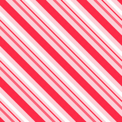 Obraz premium Christmas diagonal striped seamless pattern. Red oblique stripes traditional wrapping paper.
