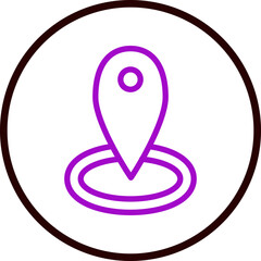 GPS location Vector Line Purple Circle Black