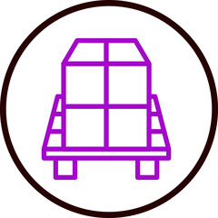 Pallet Vector Line Purple Circle Black