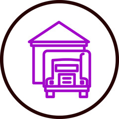 Loading dock Vector Line Purple Circle Black