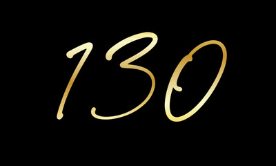  Number Gold Casual Modern Logo