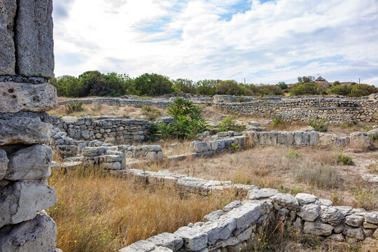 The territory of the historical and archaeological Museum-Reserve of Tauride Chersonesos. Sevastopol, Crimea