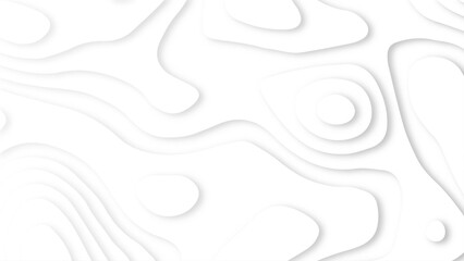 Abstract white paper cut art background design for website template or presentation template. Abstract realistic papercut. 