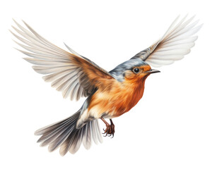 Obraz premium PNG Vibrant bird in flight illustration