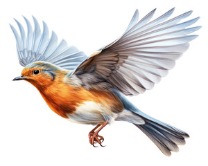 Naklejka premium PNG Colorful bird in flight illustration