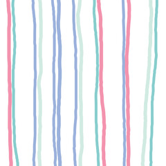 Vector hand drawn cute checkered pattern. Doodle Plaid geometrical simple texture. Crossing lines. Abstract cute delicate pattern ideal for fabric, textile, wallpaper