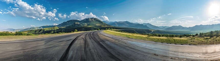 panoramic view of the race track