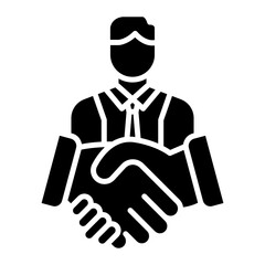 Intermediary Mediator vector icon. Can be used for Business Training iconset.