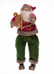 vintage Santa Claus doll Isolated on white background