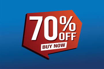 70% seventy percent off buy now poster banner graphic design icon logo sign symbol social media website coupon

