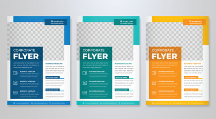 business flyer template with minimalist layout and modern style