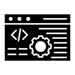 System Console vector icon. Can be used for No Code iconset.