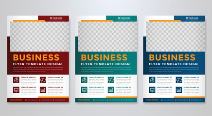 business flyer template with minimalist layout and modern style