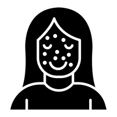 Acne vector icon. Can be used for Skincare iconset.