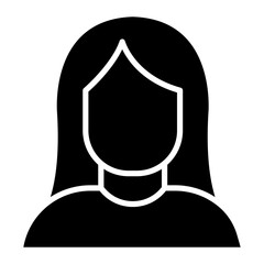 Female Face vector icon. Can be used for Skincare iconset.