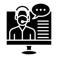 Virtual Assistant vector icon. Can be used for Home Based Business iconset.