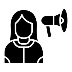 Influencer Female vector icon. Can be used for Home Based Business iconset.