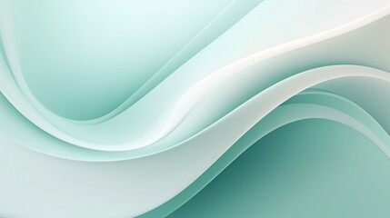 Abstract background waves. White and mint abstract background for wallpaper oder business card