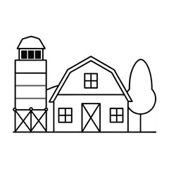 House outline for coloring book