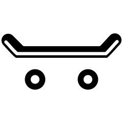 Skateboard vector icon. Can be used for Outdoor Fun iconset.