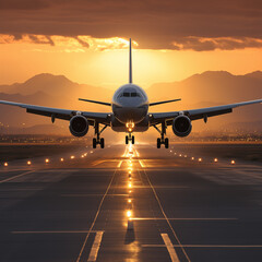 Fototapeta premium flugzeug, flieger, flughafen, avion, düsenflieger, anreisen, himmel, abendrot, landung, luft, fliegen, transport, aviation, fliegender, beförderung, airbus, landebahn, linienflugzeug, flugzeug, cargo,