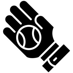 Softball Mitt vector icon. Can be used for Outdoor Fun iconset.