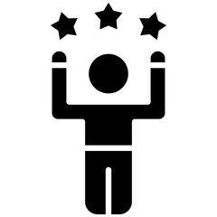 Confidence vector icon. Can be used for Personality Traits iconset.