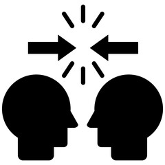 Conflict Resolution vector icon. Can be used for Personality Traits iconset.