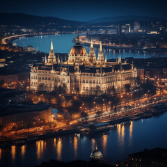 Obraz premium nacht, fluss, prag, burg, budapest, stadt, brücke, prag, budapest, wien, inspireiert, ki, ai, luftbild, drohne, aerial view, nachts, lichtermeer, licht, schön, urlaub, städtetrip, architektur, europa,