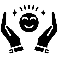 Gratitude vector icon. Can be used for Personality Traits iconset.