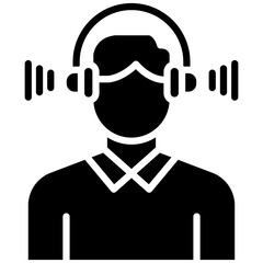 Listening vector icon. Can be used for Leadership iconset.