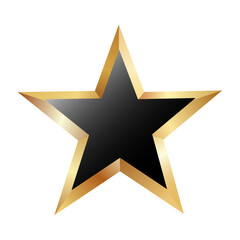 Black and Gold Star Icon 