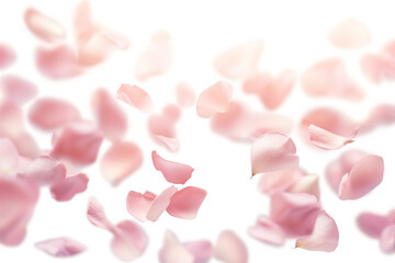 PNG pink flower petals effect, transparent background