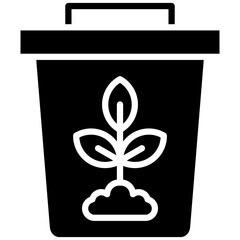 Compost Bin vector icon. Can be used for Earth Day iconset.