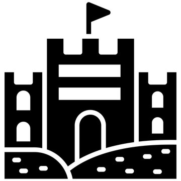 recommend clip art: Sandcastle vector icon. Can be used for Coastline iconset.