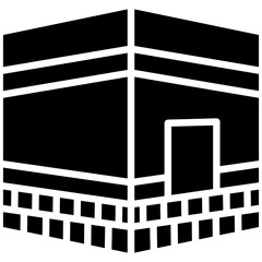 Obraz premium Kaaba vector icon. Can be used for Hajj Pilgrimage iconset.