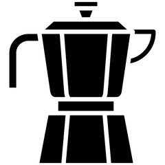 Italian Coffee Pot vector icon. Can be used for Italy iconset.
