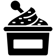 Gelato vector icon. Can be used for Italy iconset.