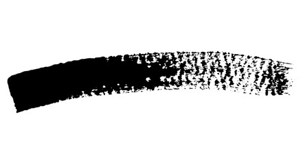 Black ink paint vector brush strokes. Thick dirty distress texture. Grunge rough paint brushes. touch material, dirty splash, handwritten texture simple stripes.