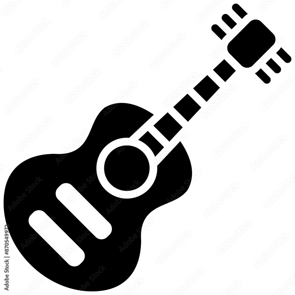 Wall mural Guitar vector icon. Can be used for Festa Junina iconset.