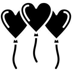 Heart Balloon vector icon. Can be used for Festa Junina iconset.